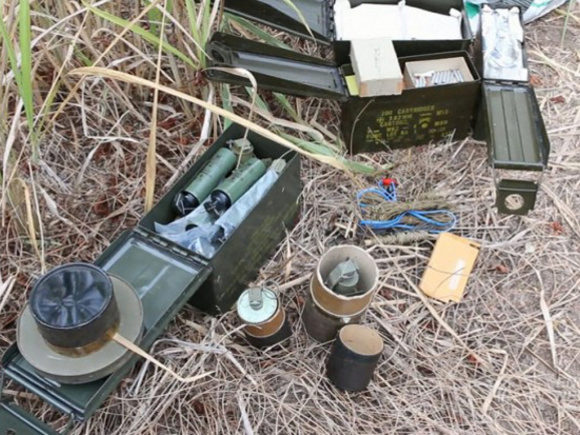 Cache of arms found near mobile cabinet meeting site